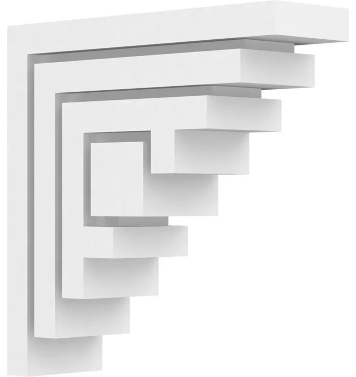 1 1/2"Wx5"Dx5"H Standard Landon Architectural Grade PVC Bracket - Image 1