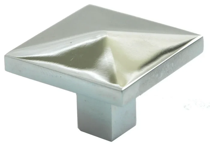 1-1/4" Square Knob, Chrome - Image 1