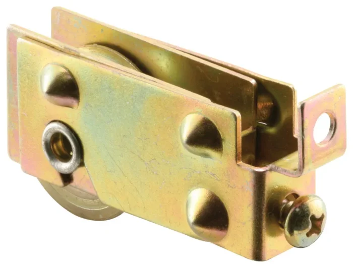 1-1/8", Steel, Sliding Door Roller Assembly with F-Tab - Image 1