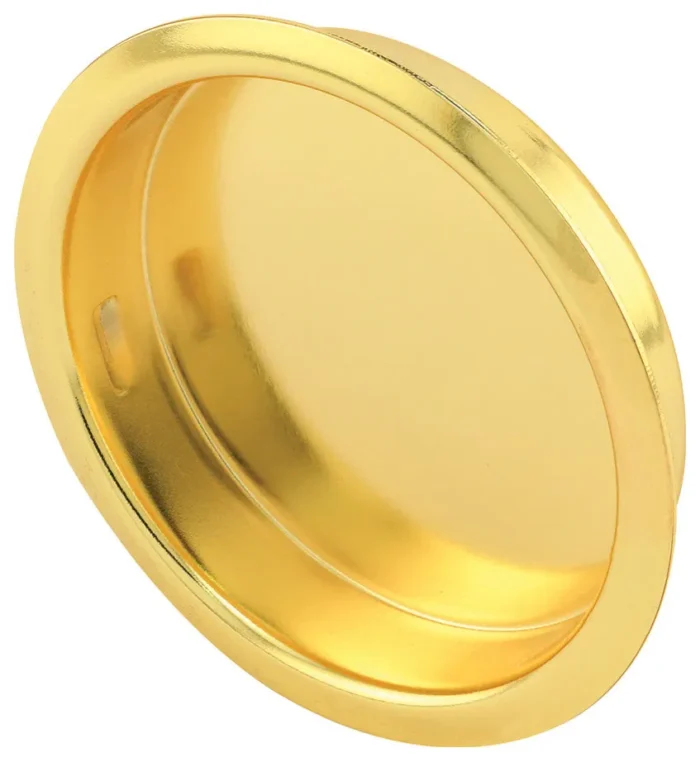 1-3/4", Brass Plated Bypass Door Pull Handle - Image 1