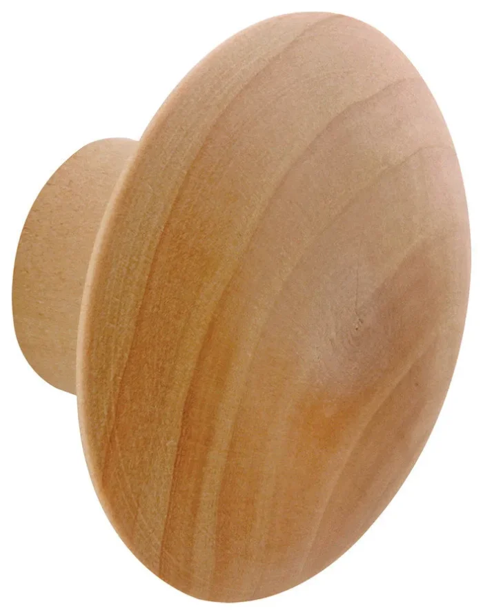 1-3/4", Hardwood, Bi-Fold Pull Knob, 2Pack - Image 1