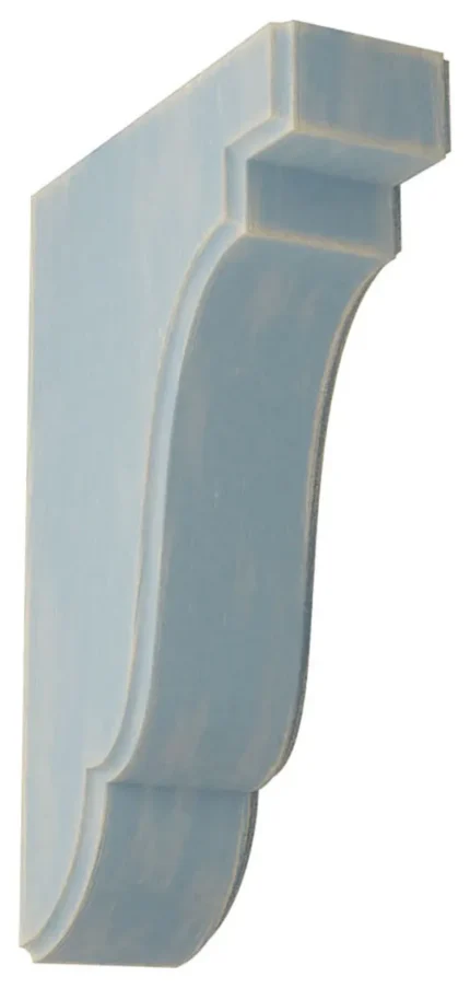 1 3/4"Wx5"Dx7 1/2"H Bedford Wood Vintage Decor Bracket, Driftwood Blue