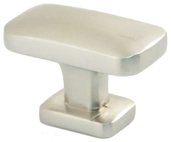 1-3/8"x3/4" Rectangle Knob, Satin Nickel - Image 1