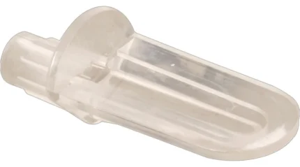 1/4in., Clear Plastic, Spoon Style Shelf Support Peg, 12Pack