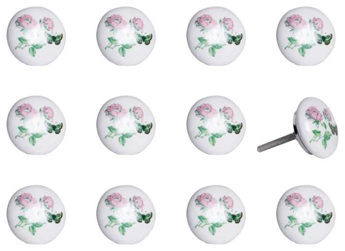 1.5" X 1.5" X 1.5" Ceramic Metal Multicolor 12 Pack Knob - Image 1