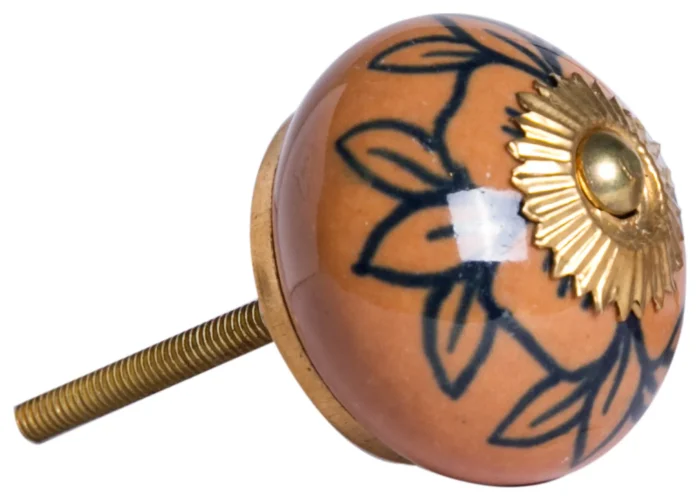 1.5" X 1.5" X 1.5" Orange Gold And Black  Knobs 8 Pack - Image 1