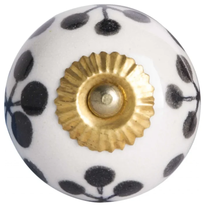 1.5" X 1.5" X 1.5" White Black And Yellow  Knobs 12 Pack - Image 1