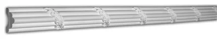 1-7/8" Reed and Acanthus Leaf polyurethane Panel Moulding, 6-Pack