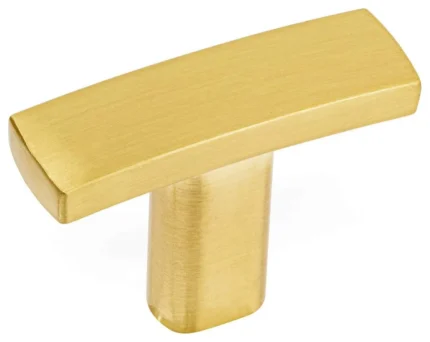 [10-PACK] Cosmas 2363BB Brushed Brass Subtle Arch Cabinet T Knob