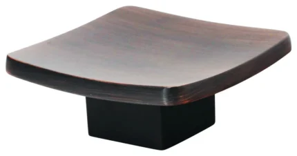 10 Pack Zen Square Brushed Oil-Rubbed Bronze Cabinet Hardware Knob, 2-1/4"
