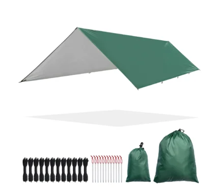 10x15FT Camping Tent Tarp Hammock Rain Fly Waterproof Hiking Backpacking Shelter