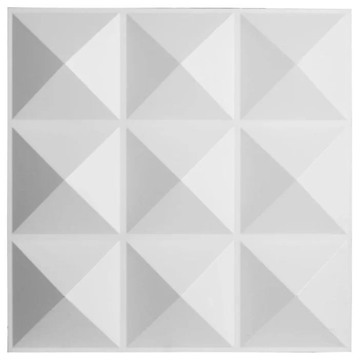 11 7/8"Wx11 7/8"H Benson EnduraWall Decorative 3D Wall Panel, White - Image 1