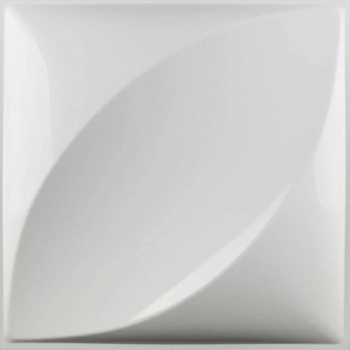 11 7/8"Wx11 7/8"H Malone EnduraWall Decorative 3D Wall Panel, White - Image 1