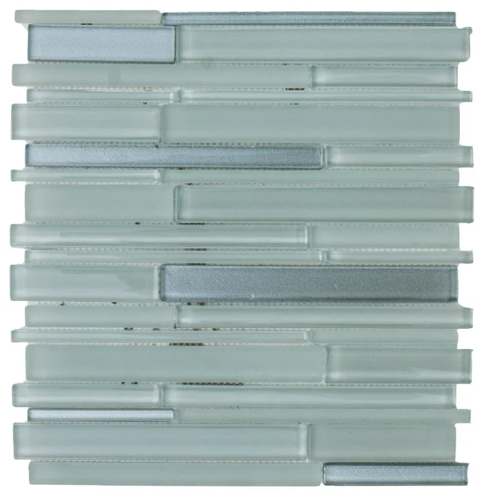 12.5"x12" Glass Mosaic Tile, Simply Color Collection, Key West, Strips, Lot of 5 - Image 1