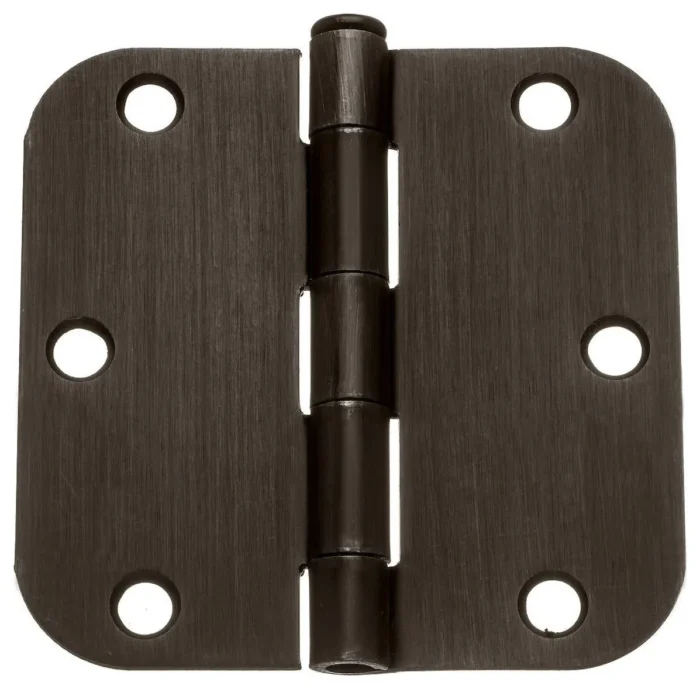 [12-PACK] Dynasty Hardware 3-1/2" Door Hinges, 5/8" Radius, Oil Rubbed Bronze - Image 1