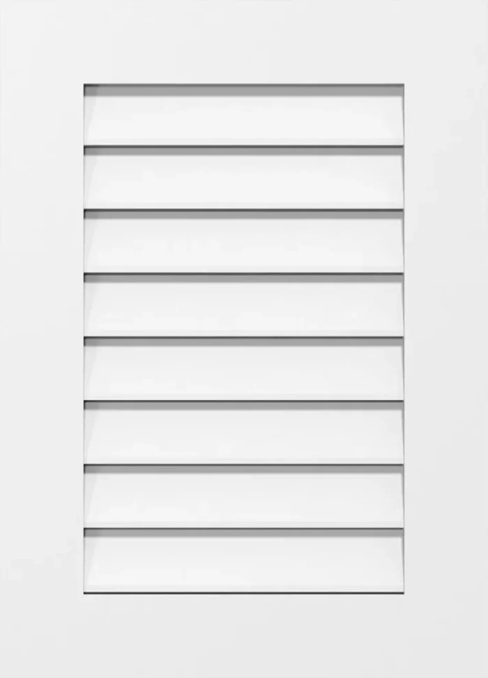 12 x 12 Vertical Surface Mount PVC Gable Vent, Functional, Standard Frame - Image 1
