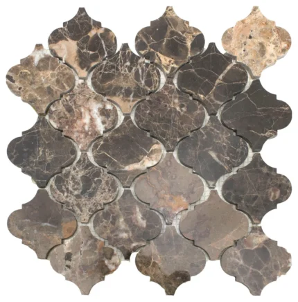 12"x10.5" Emperador Dark, Arabesque Polished, Set of 5