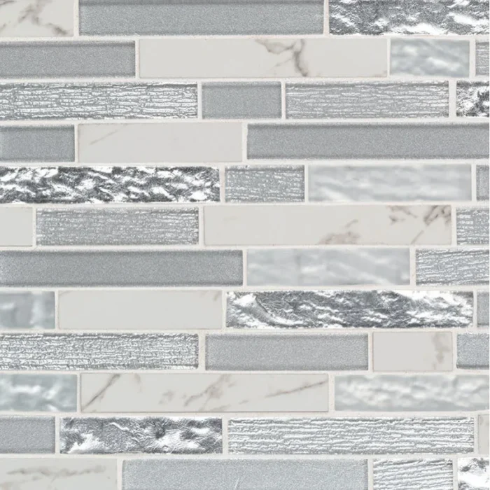 12"x12" Whistler Ice Interlocking 8mm Glass Wall Tile, Set of 12 - Image 1