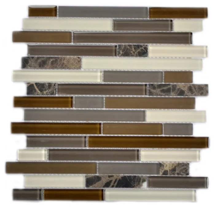 12"x13" Upscale Designs Glass Mesh-Mounted Mosaic Wall Tile, Set of 6 - Image 1
