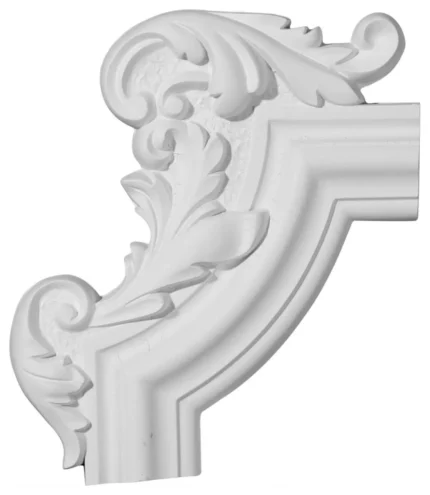 13 1/4"W x 10 5/8"H x 1 1/8"P Pompeii Panel Moulding Corner Left