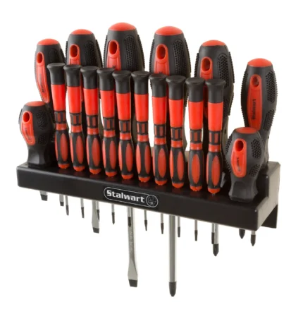 18-Piece Screwdriver Set With Wall Mount and Magnetic Tips By Stalwart