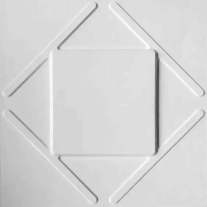 19 5/8"W x 19 5/8"H Aubrey EnduraWall Decorative 3D Wall Panel, White - Image 1