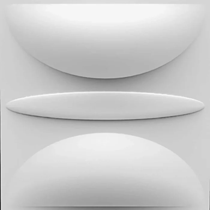 19 5/8"W x 19 5/8"H Saturn EnduraWall Decorative 3D Wall Panel, White - Image 1