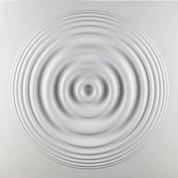 19 5/8"W x 19 5/8"H Shallows EnduraWall Decorative 3D Wall Panel, White - Image 1