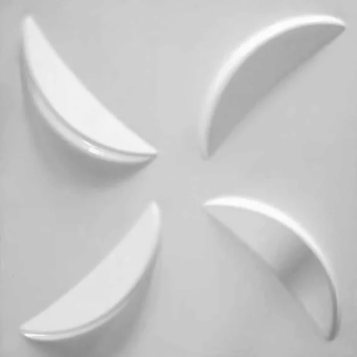 19 5/8"W x 19 5/8"H Windmill EnduraWall Decorative 3D Wall Panel, White - Image 1