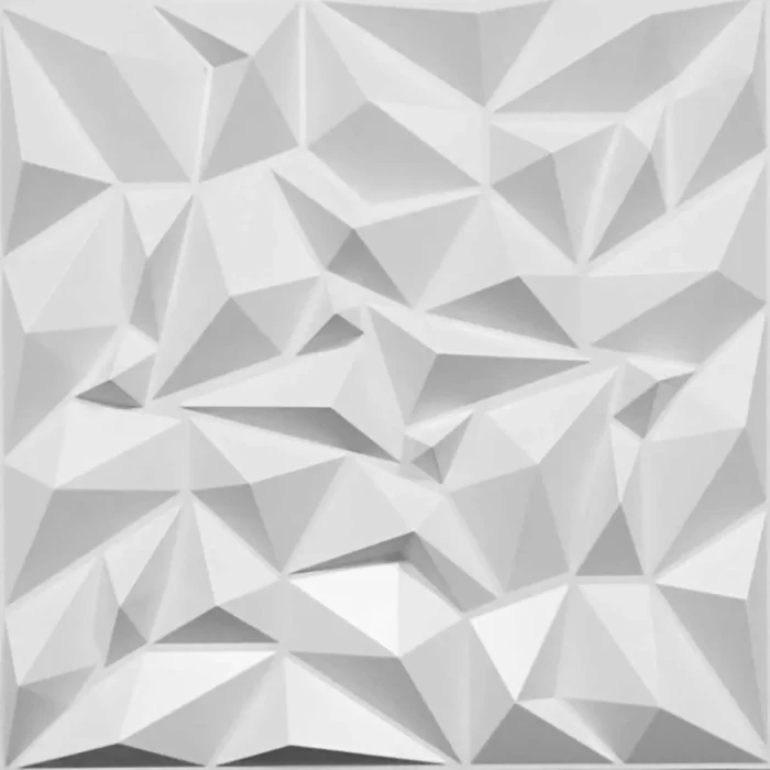 19 5/8"Wx19 5/8"H Leto EnduraWall Decorative 3D Wall Panel, White - Image 1