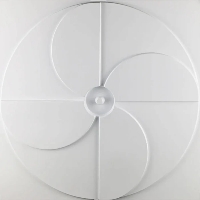 19 5/8"Wx19 5/8"H Pinwheel EnduraWall Decorative 3D Wall Panel, White - Image 1