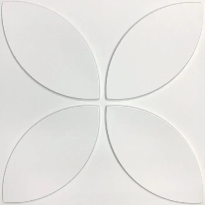 19 5/8"Wx19 5/8"H Primrose EnduraWall Decorative 3D Wall Panel, White - Image 1