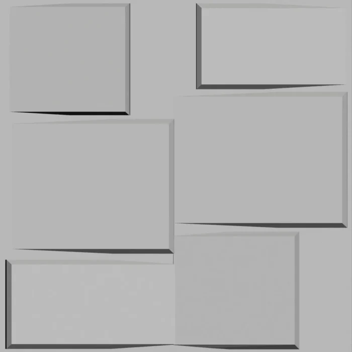 19.6"x19.6" 3D Plant Fiber Wainscot Ceiling Wall Panel, Set of 10 , 27 sq.ft. - Image 1
