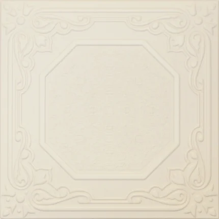 19.6"x19.6" Styrofoam Glue Up Ceiling Tiles R32, Antique White Behr Satin