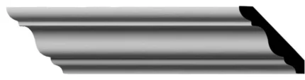 2 1/4"Hx3/4"Px3 1/8"Fx94 1/2"L Classic Crown Moulding, 2-Pack