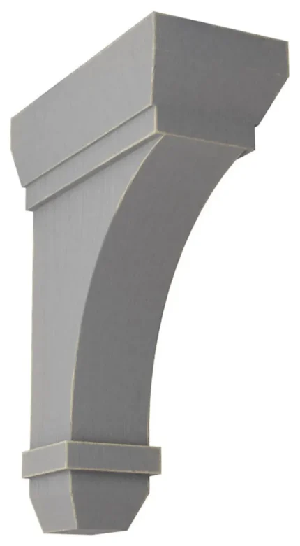 2 1/4"Wx5"Dx7"H Stockport Wood Vintage Decor Bracket, Pebble Gray