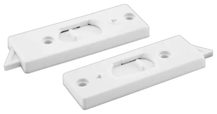2-15/16", White Plastic, spring-loaded Tilt Latch