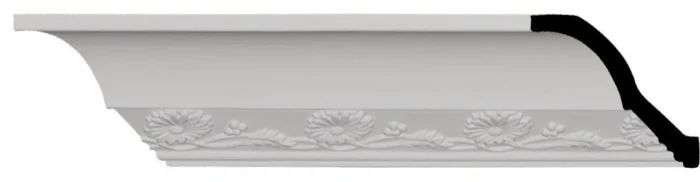 2 5/8"Hx3 1/8"Px3 7/8"Fx94 1/2"L, 3" Repeat, Dylan Spring Crown Moulding, 2-Pack - Image 1