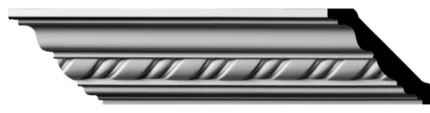 2 7/8"Hx2 3/4"Px3 7/8"Fx94 1/2"L Classic Twist Crown Moulding, 2-Pack