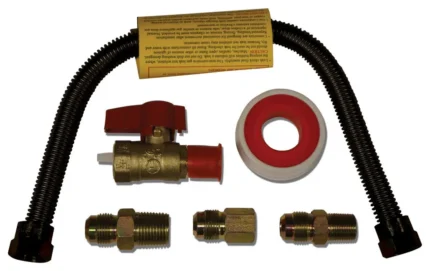 24" Universal Gas Appliance Hook-up Kit, Black , GLS202-24-TF