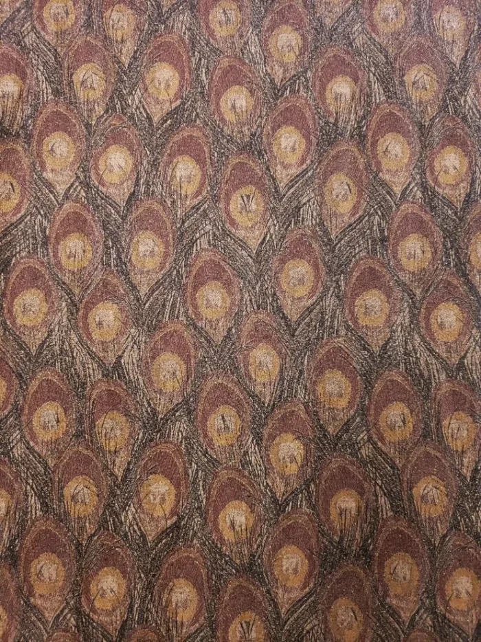 255021 Peacock Brown Gold Glitter Wallpaper, 8.5" X 11" Sample - 0.99$ - Image 1