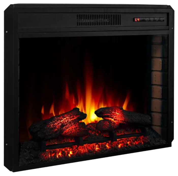28" Electric Fireplace, 1500W Space Heater with Adjustable Timer - Image 1