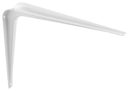 2Ea Light Duty Shelf Bracket 8"X10" With Screws White Coated
