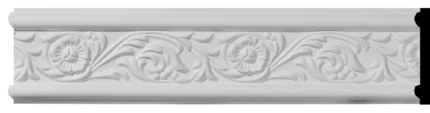 3 1/8"Hx1/2"Px94 1/2"L Emery Floral Chair Rail, 2-Pack