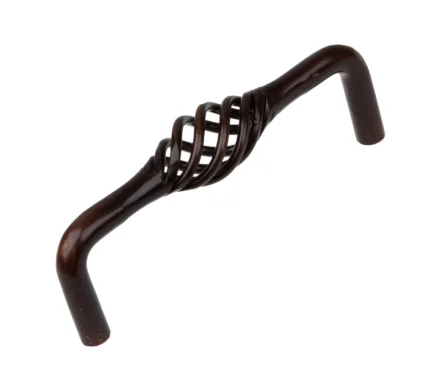 3-3/4" Classic Birdcage Twisted Iron Cabinet Pull, Set of 20, Oil Rubbed Bronze