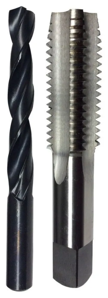 3-56 HSS Plug Tap and matching 45 HSS Drill Bit in plastic pouch.
