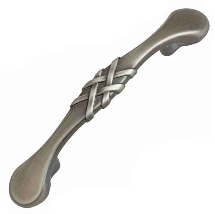 3" Center Braided Pull, Set of 20, Satin Pewter - Image 1