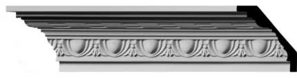 3"Hx3"Px4 1/4"Fx94 1/2"L Jackson Egg & Dart with Rope Crown Moulding, 2-Pack