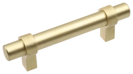 3" Screw Center Solid Steel Euro Bar Pulls, Set of 7, Satin Gold