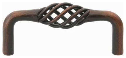 3" Screw Center Twisted Birdcage Cabinet Pull, Oil Rubbed Bronze, Set of 20